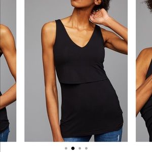 Black Lift Up Nursing / Maternity Tank Top